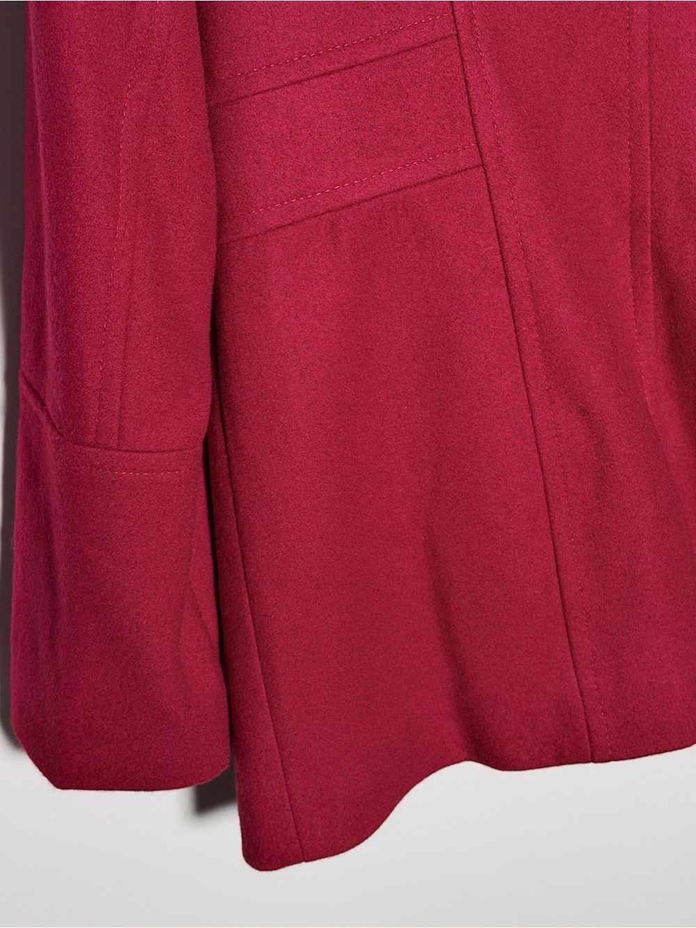 London Fog Women's Cherry Red Wool Peacoat - Picture 8 of 13